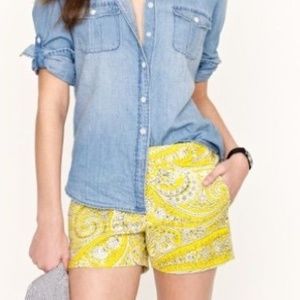 J Crew yellow shorts